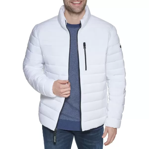 imageCalvin Klein Mens Full Zip Down Puffer CoatPackable White