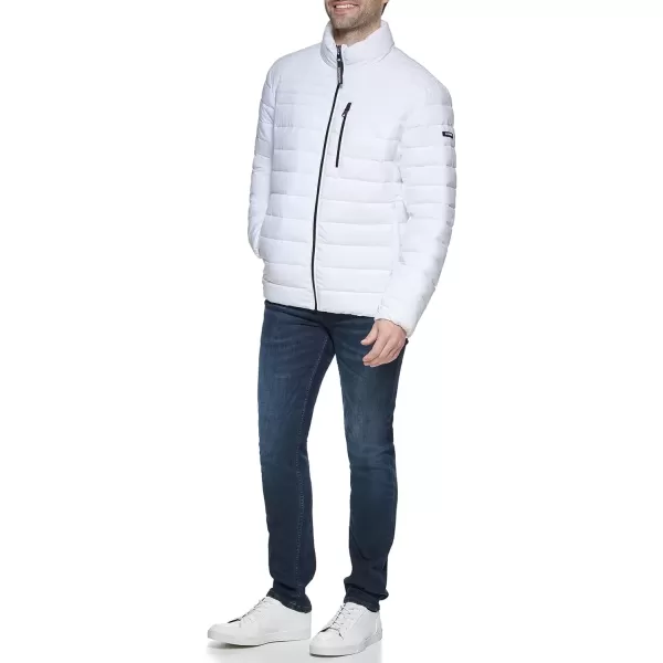 imageCalvin Klein Mens Full Zip Down Puffer CoatPackable White