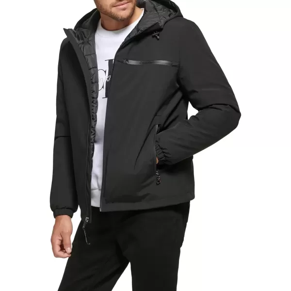 imageCalvin Klein Mens Hooded WindbreakerClassic Hooded Black