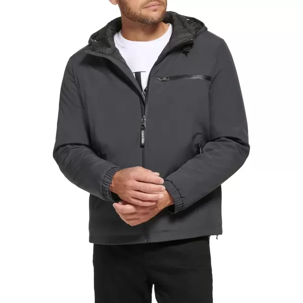 imageCalvin Klein Mens Hooded WindbreakerClassic Hooded Iron