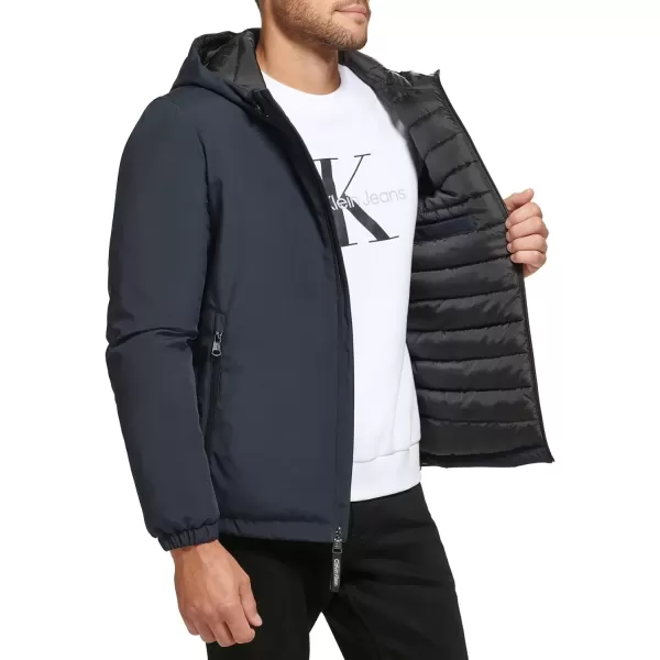 imageCalvin Klein Mens Hooded WindbreakerClassic Hooded Navy