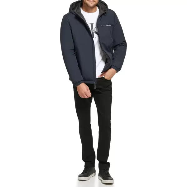 imageCalvin Klein Mens Hooded WindbreakerClassic Hooded Navy