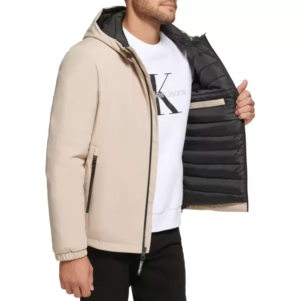 imageCalvin Klein Mens Hooded WindbreakerClassic Hooded Tan