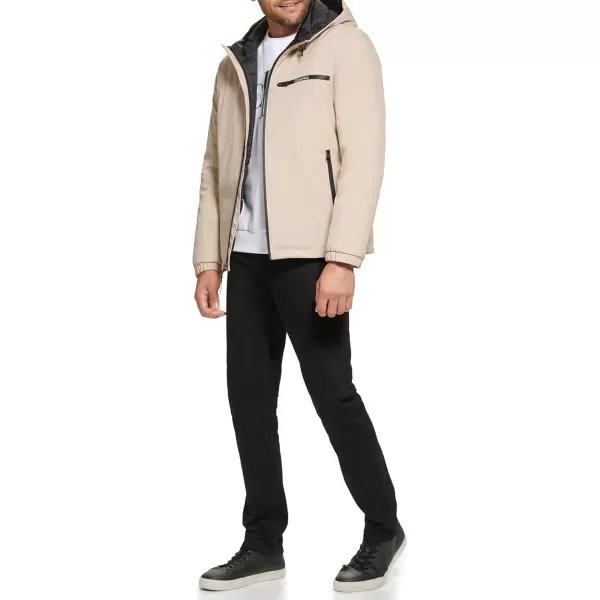 imageCalvin Klein Mens Hooded WindbreakerClassic Hooded Tan