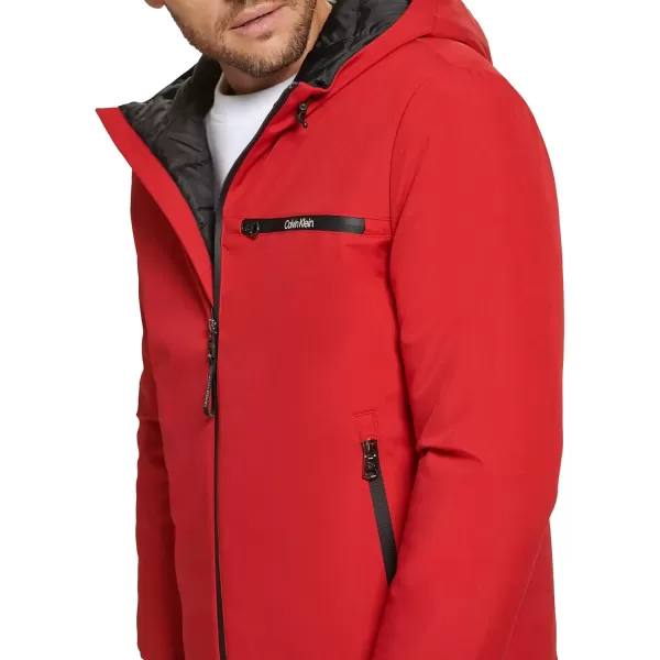 imageCalvin Klein Mens Hooded WindbreakerClassic Hooded True Red