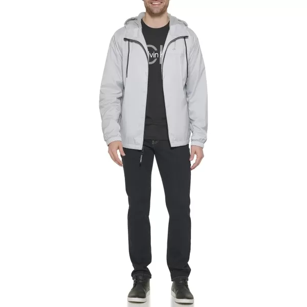 imageCalvin Klein Mens Hooded WindbreakerWindbreaker Grey