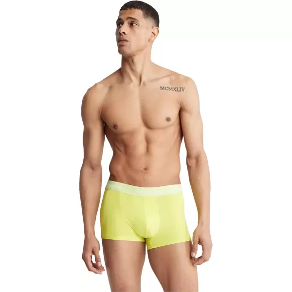 imageCalvin Klein Mens Micro Stretch 5Pack Low Rise TrunkLemon Lime