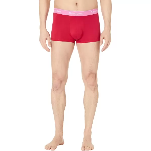 imageCalvin Klein Mens Micro Stretch 5Pack Low Rise TrunkPersian Red