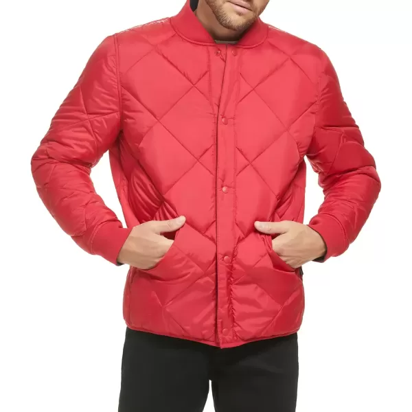 imageCalvin Klein Mens Reversible Diamond Quilted JacketReversible Deep Red