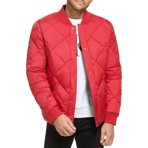 imageCalvin Klein Mens Reversible Diamond Quilted JacketReversible Deep Red