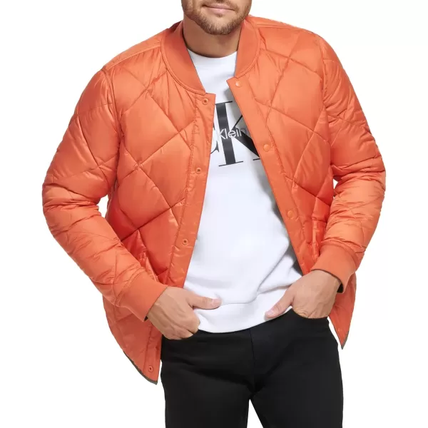 imageCalvin Klein Mens Reversible Diamond Quilted JacketReversible Olive