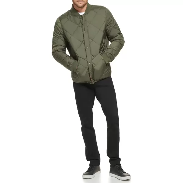 imageCalvin Klein Mens Reversible Diamond Quilted JacketReversible Olive