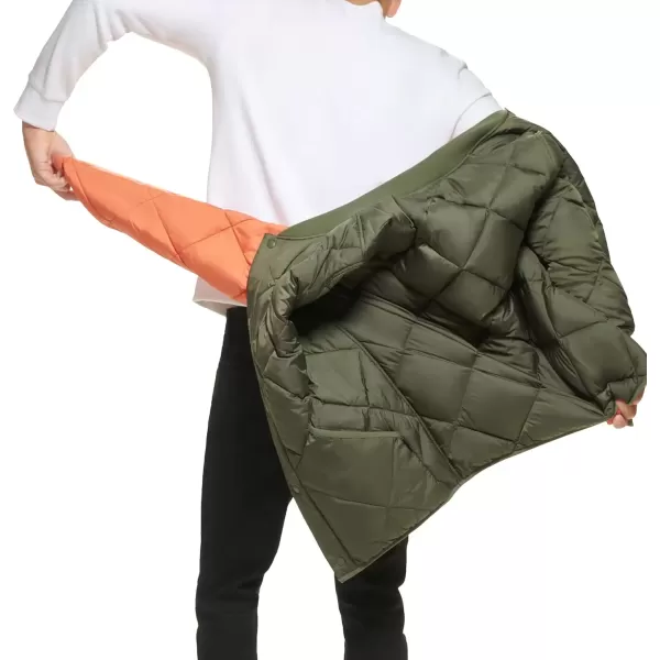 imageCalvin Klein Mens Reversible Diamond Quilted JacketReversible Olive