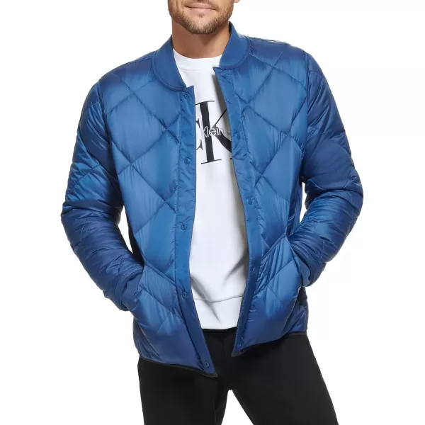 imageCalvin Klein Mens Reversible Diamond Quilted JacketReversible True Navy