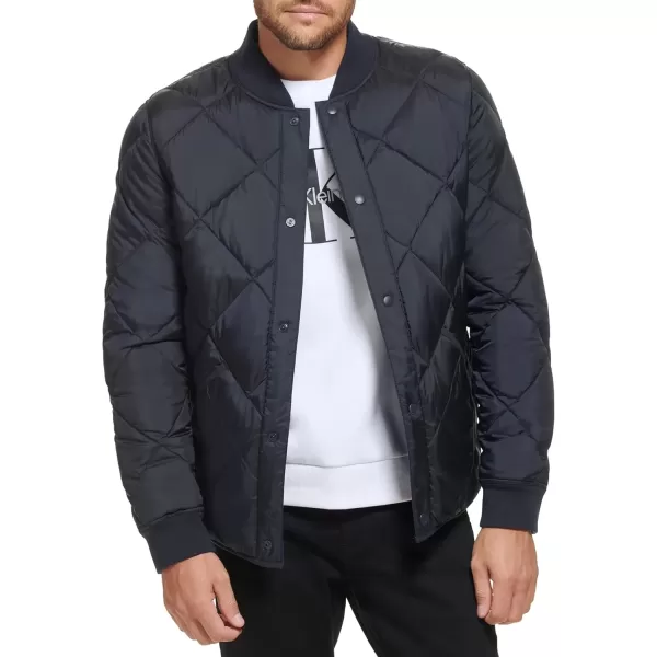 imageCalvin Klein Mens Reversible Diamond Quilted JacketReversible True Navy