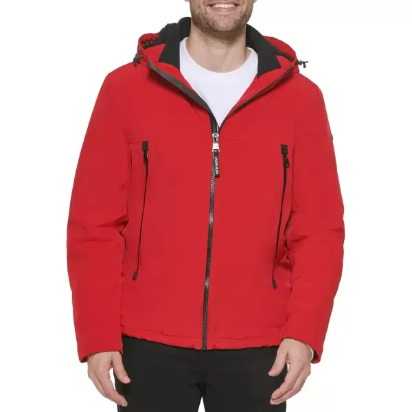 imageCalvin Klein Mens Sherpa Lined Hooded Soft Shell JacketSherpa Lined True Red