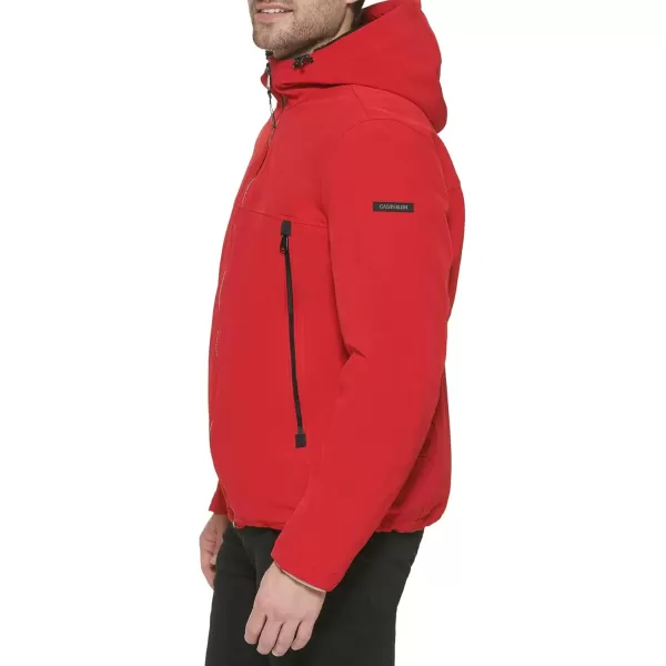 imageCalvin Klein Mens Sherpa Lined Hooded Soft Shell JacketSherpa Lined True Red