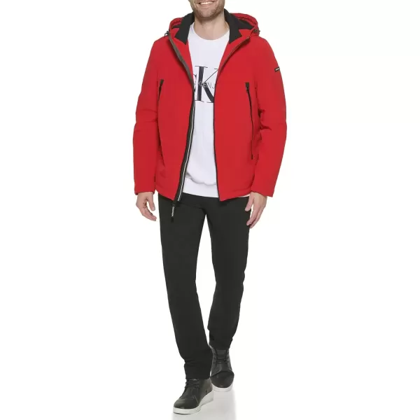 imageCalvin Klein Mens Sherpa Lined Hooded Soft Shell JacketSherpa Lined True Red