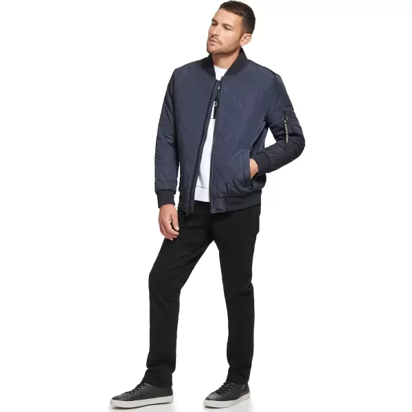 imageCalvin Klein mens Quilted Zipper Detail Flight JacketFlight True Navy