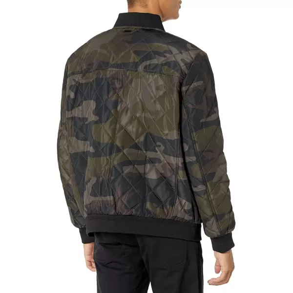 imageCalvin Klein mens Quilted Zipper Detail Flight JacketOlive Camo