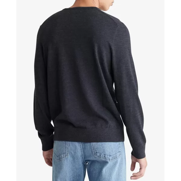 imageCalvin Klein Mens Extra Fine Merino Wool SweaterGunmetal Heather