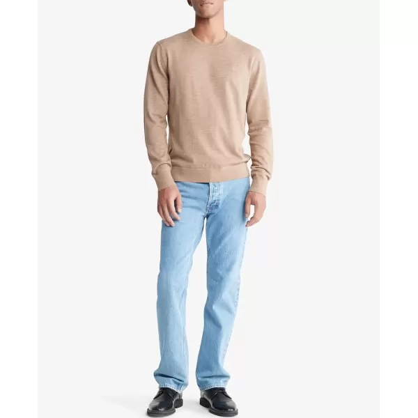 imageCalvin Klein Mens Extra Fine Merino Wool SweaterTigers Eye