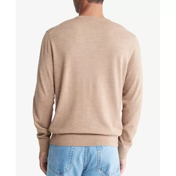 imageCalvin Klein Mens Extra Fine Merino Wool SweaterTigers Eye