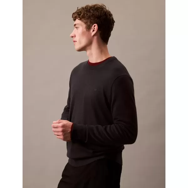 imageCalvin Klein Mens Extra Fine Merino Wool SweaterVulcan