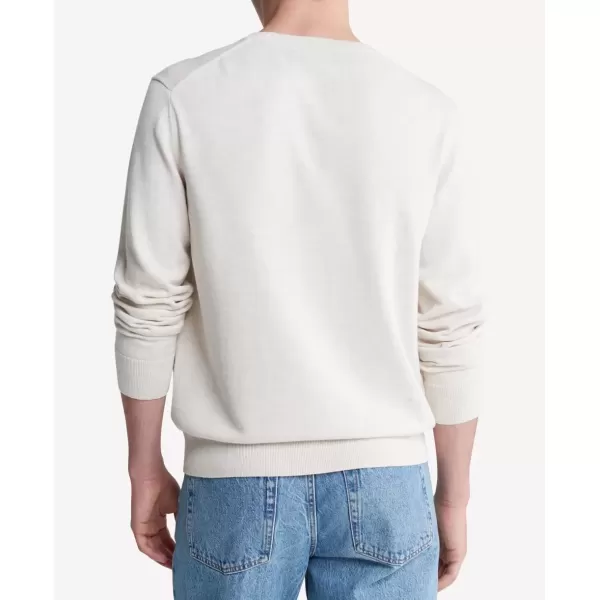 imageCalvin Klein Mens Smooth Cotton Crewneck SweaterChalk Heather