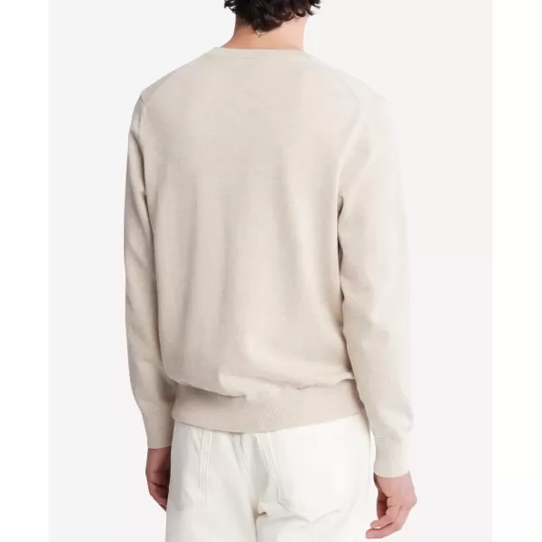 imageCalvin Klein Mens Smooth Cotton Crewneck SweaterCornstalk Heather