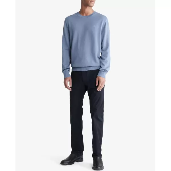 imageCalvin Klein Mens Smooth Cotton Crewneck SweaterFolkstone Grey