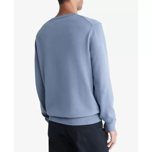 imageCalvin Klein Mens Smooth Cotton Crewneck SweaterFolkstone Grey