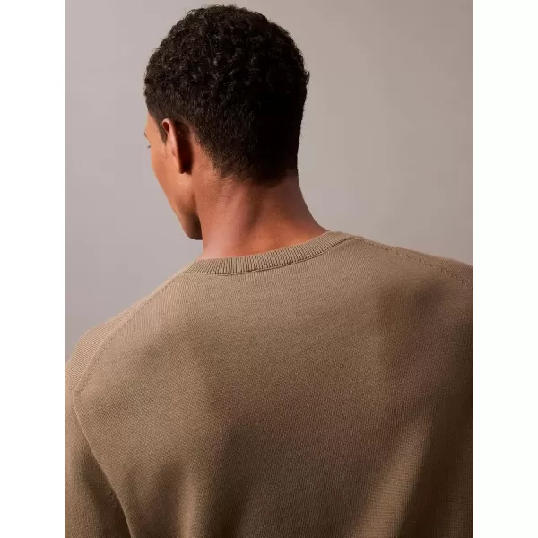 imageCalvin Klein Mens Smooth Cotton Crewneck SweaterTarmac