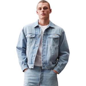 imageCalvin Klein Mens Denim JacketMarbled Beacon