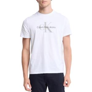 imageCalvin Klein Mens Monogram Logo Crewneck TShirtClassic White