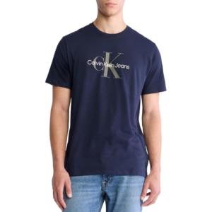 imageCalvin Klein Mens Monogram Logo Crewneck TShirtDark Sapphire