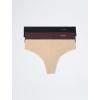 imageCalvin Klein Womens Invisibles Seamless Thong Panties 3 PackCaramelPlumBlack