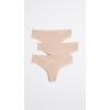 imageCalvin Klein Womens Invisibles Seamless Thong Panties 3 PackLight Caramel 3 Pack