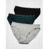 imageCalvin Klein Womens Cotton Stretch Logo Bikini Panties MultipackWhiteBlackGrey HeatherTemperPolarity
