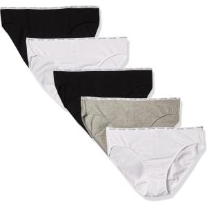 imageCalvin Klein Womens Cotton Stretch Logo Bikini Panties MultipackBlackWhiteGrey Heather