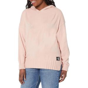 imageCalvin Klein Jeans Womens Long Puff Sleeve Hooded SweaterEnchant Purple