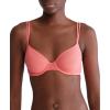 imageCalvin Klein Womens Sheer Marquisette Lightly Lined Demi BraCalypso Coral