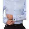 imageCalvin Klein Mens Non Iron Slim Fit Herringbone French Cuff Dress ShirtBlue