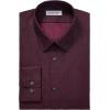 imageCalvin Klein Mens Non Iron Slim Fit Herringbone French Cuff Dress ShirtBordeaux
