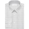 imageCalvin Klein Mens Non Iron Slim Fit Herringbone French Cuff Dress ShirtGris