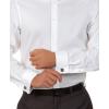 imageCalvin Klein Mens Non Iron Slim Fit Herringbone French Cuff Dress ShirtWhite