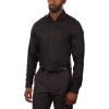 imageCalvin Klein Mens Slim Fit Non Iron Stretch Solid Dress ShirtJet Black