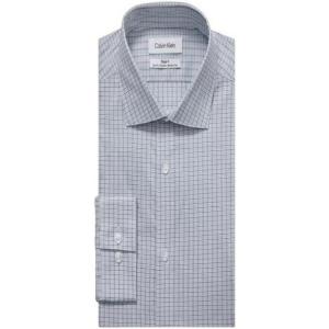 imageCalvin Klein Mens Non Iron Slim Fit Herringbone French Cuff Dress ShirtDeep Lake