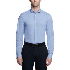 imageCalvin Klein Mens Non Iron Slim Fit Herringbone French Cuff Dress ShirtDelft