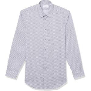 imageCalvin Klein Mens Non Iron Slim Fit Herringbone French Cuff Dress ShirtMagnet